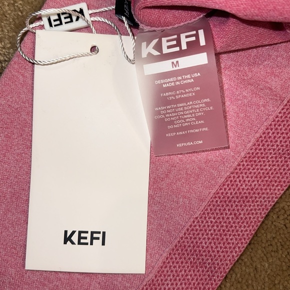 NWT KEFI Lana Seamless High Waisted Pink Legging, Medium - Picture 5 of 6